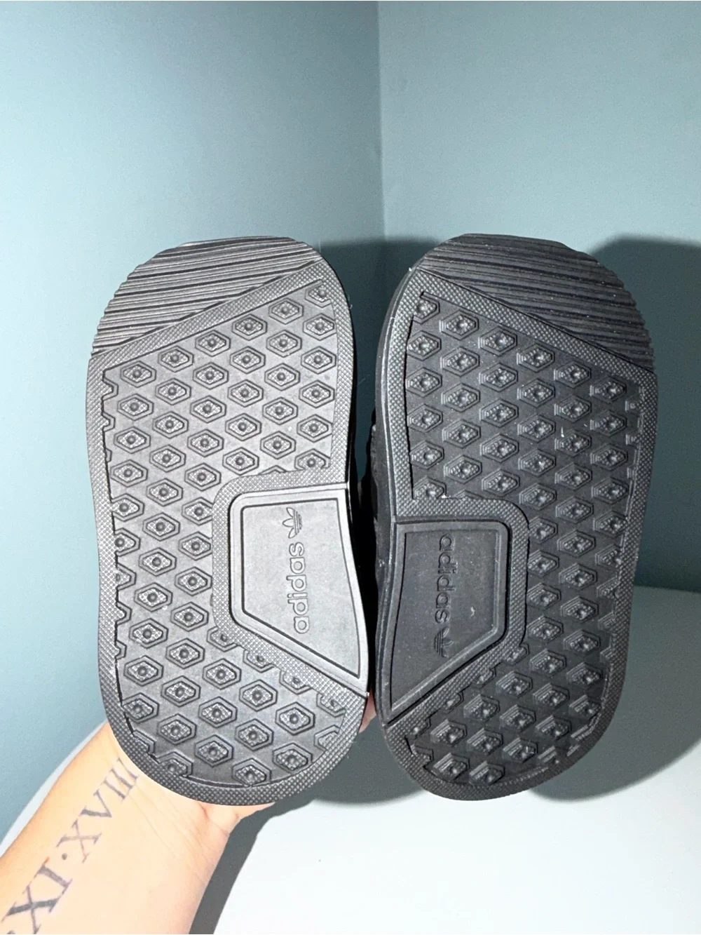 adidas Kids (infant) Black Mesh Lace-Up elastic Sneakers